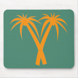 Mousepad Palmeiras tropicais laranja Verão