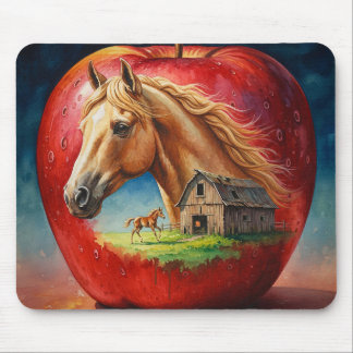 Mousepad Palomino em uma Maçã