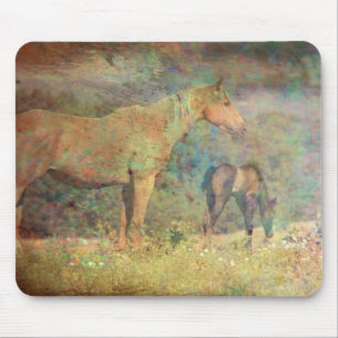 Mousepad Palomino Mare and Foal
