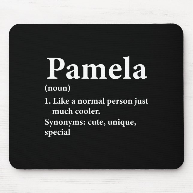 Mousepad Pamela Name Definition Funny D  (Frente)