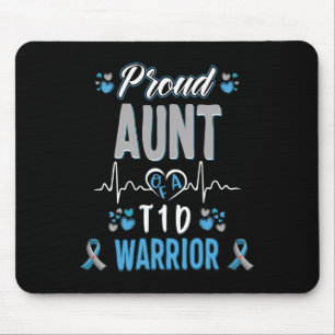 Mousepad Pâncreas do Tipo 1 da tia Diabetes orgulhosa do T1