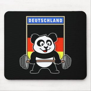 Mousepad Panda alemão do halterofilismo