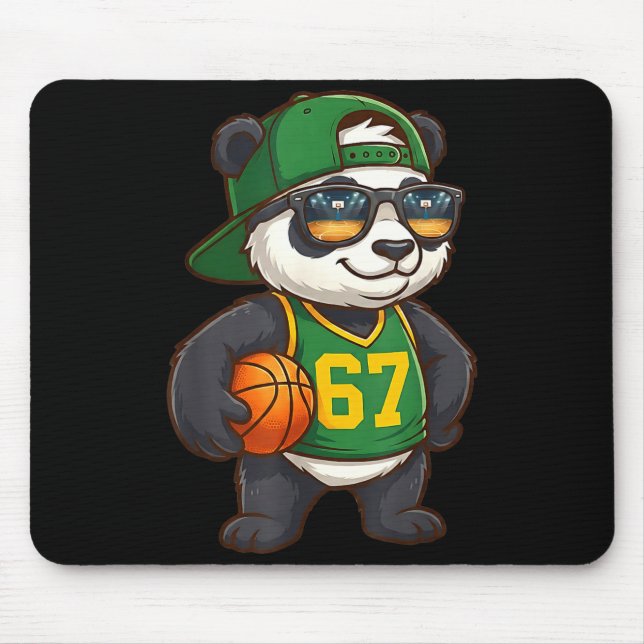 Mousepad Panda Basketball 67 Gen Alpha Slang Srts Men Boys  (Frente)