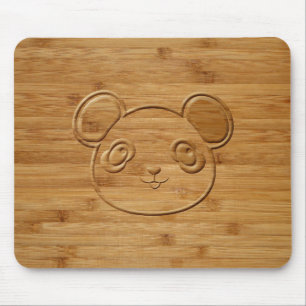 Mousepad Panda Bear Cobra Impressão de Bambu