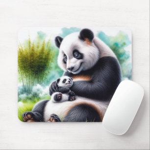 Mousepad Panda Bear Com O Cubo