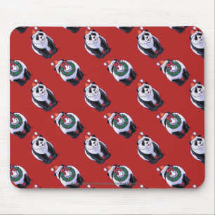 Mousepad Panda Bear Natal Em Vermelho
