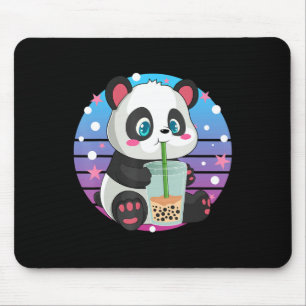 Mousepad Panda Boba Tea Bubble Tea Anime Kawaii Neko