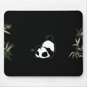 Mousepad Panda chinesa preta & branca - preto