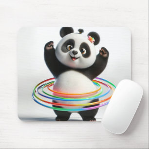 Mousepad Panda com Arcos-Arco-Íris