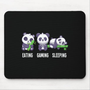 Mousepad Panda Comendo Jogos Dormindo Para Jogo Multijogado