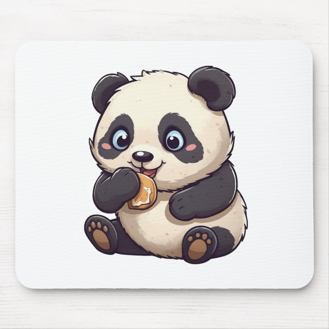 Mousepad Panda comendo um biscoito (Frente)