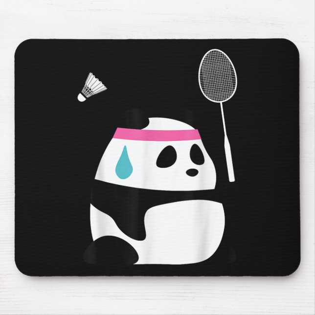 Mousepad Panda de Badminton Esgotado - Ani de Tênis de Mesa (Frente)