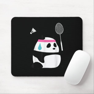 Mousepad Panda de badminton exausto engraçado fofo
