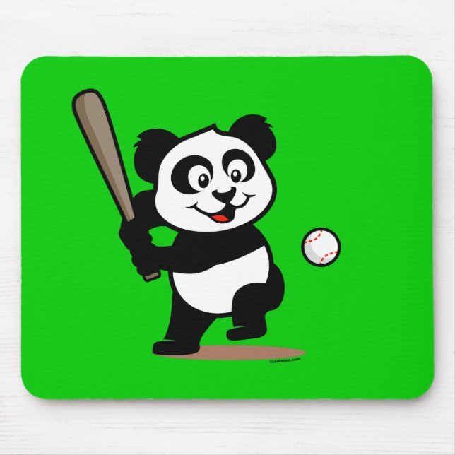 Mousepad Panda de Beisebol Bonita (Frente)