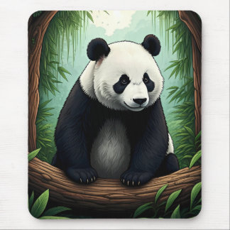 Mousepad Panda em Vegetação Exuberante