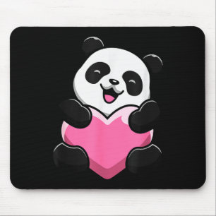 Mousepad Panda Fofo Segurando Um Coração - Dia dos Namorado