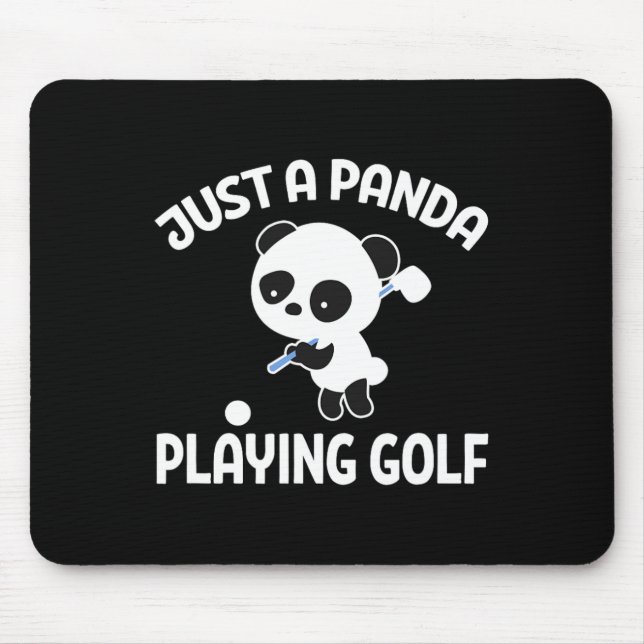 Mousepad Panda Golfe Golfer Apenas Um Panda Jogando Golfe  (Frente)