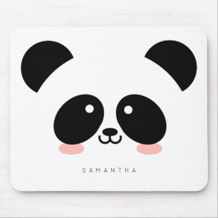 Mousepad Panda Kawaii  Adicione Seu Nome