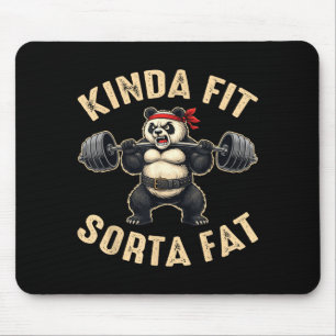 Mousepad Panda meio em forma meio gordo frequentador de aca