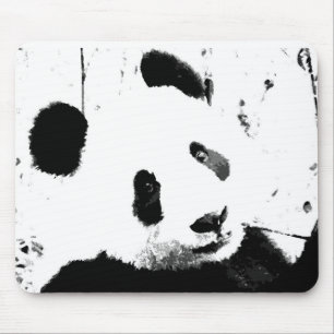 Mousepad Panda Preta e Branca