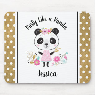 Mousepad Panda Rosa-Rosa, Girassol Personalizado