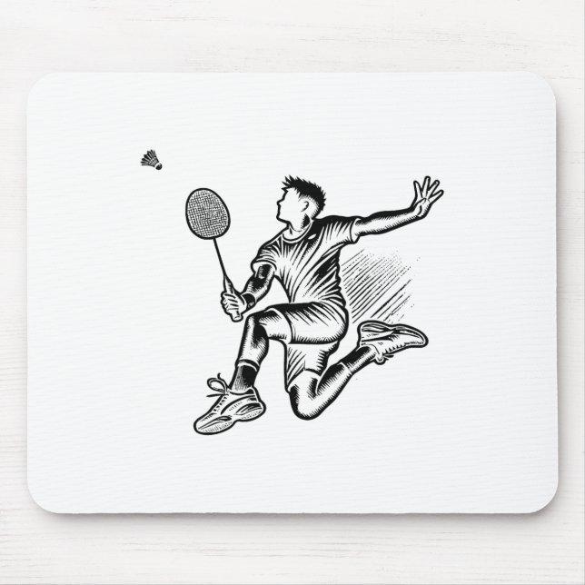 Mousepad Panda Tocando Tartaruga Jogadora De Badminton (Frente)