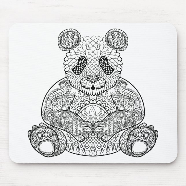 Mousepad Panda tribal inspirada (Frente)