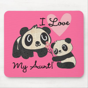 Mousepad Pandas eu amo minha tia