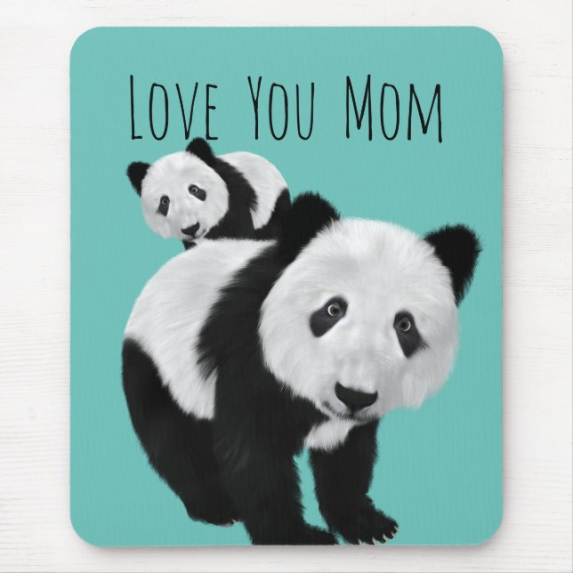 Mousepad Pandas Super-Cutas Personalizadas - Colo Alterável (Frente)