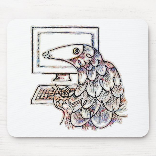 Mousepad Pangolin em um computador (Frente)