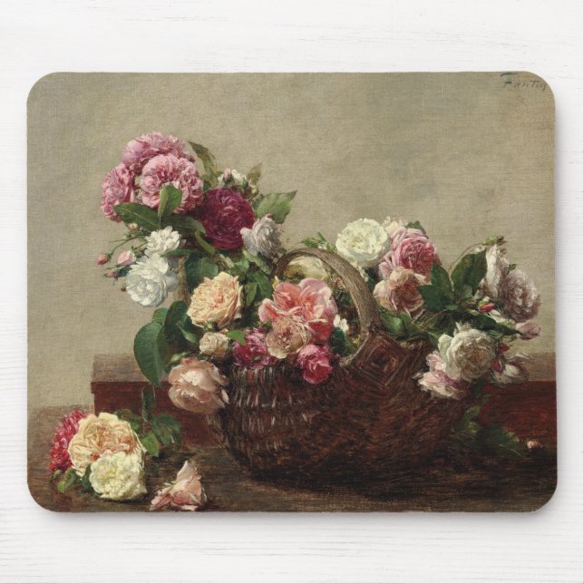 Mousepad Panier de Rosas - Henri Fantin-Latour (Frente)