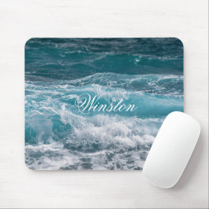 Mousepad Pano de Mouse Personalizado Padrão de Onda do Mar