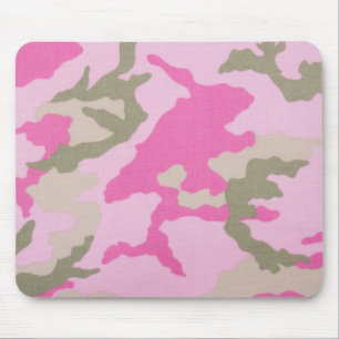Mousepad Pano de Rato Camuflado Rosa e Cinza, Militar, Exér