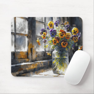 Mousepad Pansias em um jato de vidro