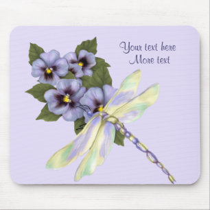 Mousepad Pansies e Dragonfly