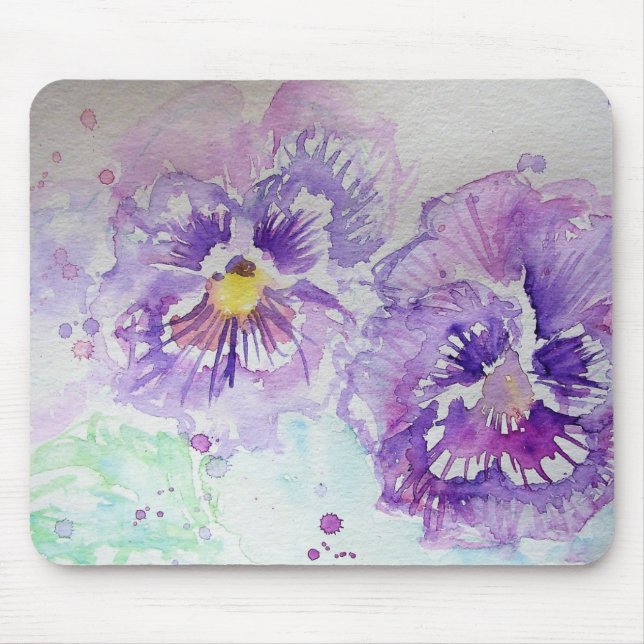 Mousepad Pânsitos Púrpura Flor Floral Molor (Frente)