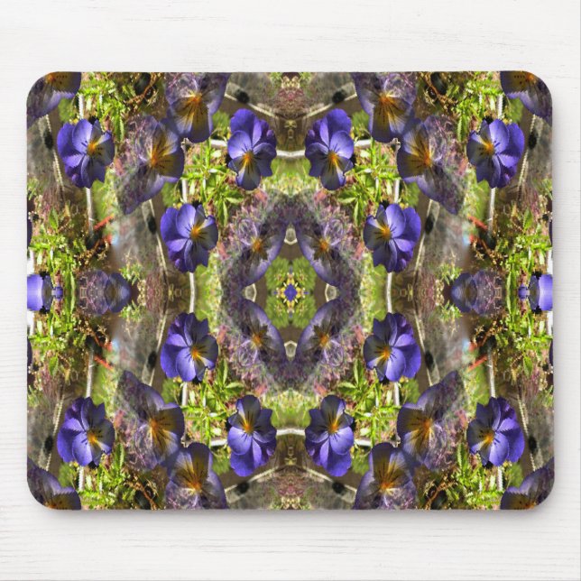 Mousepad Pansy está em uma bandeja. (Frente)