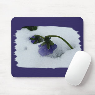 Mousepad Pansy roxo na neve