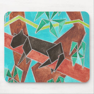 Mousepad Pantera da Selva Arte Abstrata Original