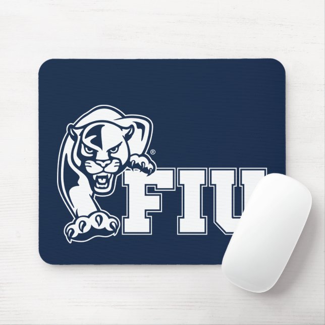 Mousepad Panteras FIU - Logotipo branco (Com mouse)