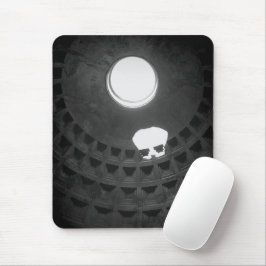 Mousepad Pantheon Light Skull Roma Itália Preto e Branco
