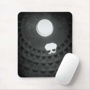 Mousepad Pantheon Light Skull Roma Itália Preto e Branco