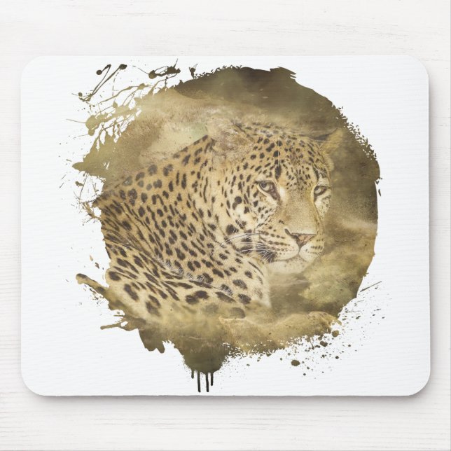 Mousepad Panthère Animal Vie Sauvage Jungle Nature Aventure (Frente)