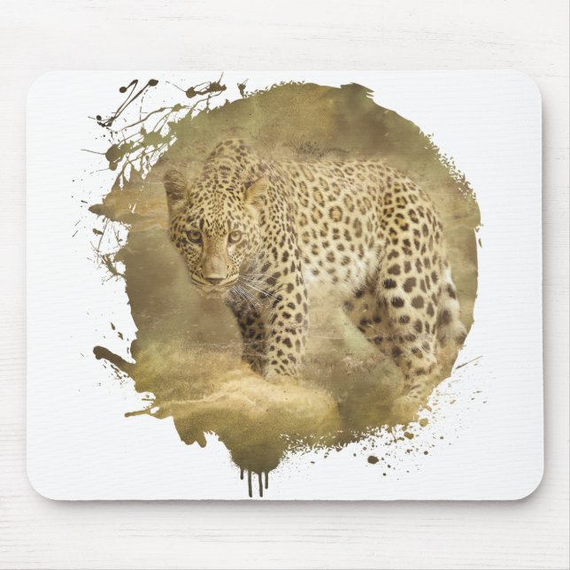 Mousepad Panthère Animal Vie Sauvage Jungle Nature Aventure (Frente)