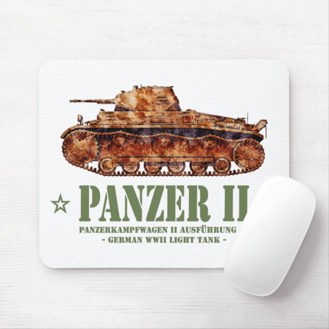 Mousepad Panzer II A2 Guerra Mundial 2 Tanque alemão leve (Com mouse)