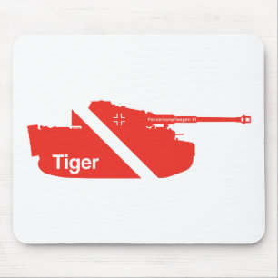 Mousepad Panzerkampfwagen mínimo VI, vermelho