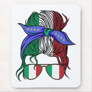 Mousepad Pão bagunçado com bandeira italiana