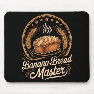 Mousepad Pão de Banana Mestre Padeiro Chef Humor Outono Faz