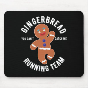 Mousepad Pão de Gengibre Correndo Equipe Divertido Pão de G
