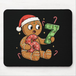 Mousepad Pão de Mel Six Seven 67 Meme 6 7 Natal Engraçado